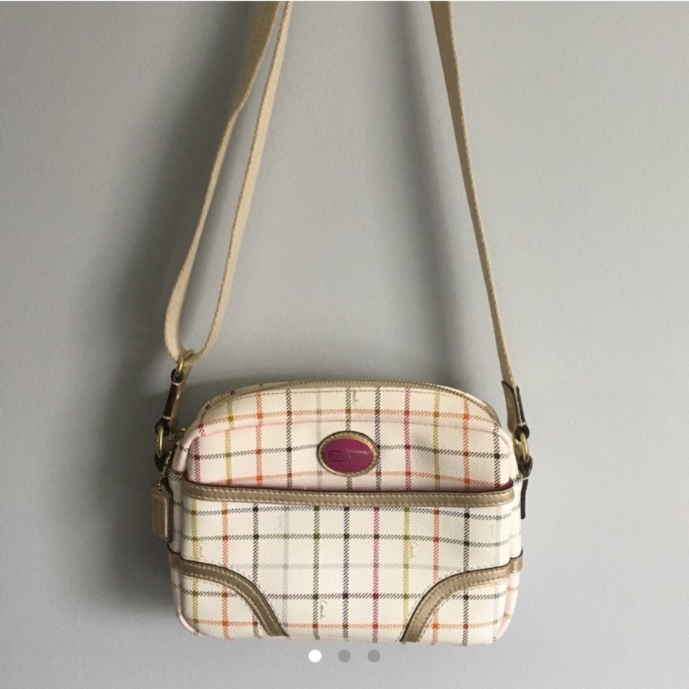 Colourful Plaid Coach Bag